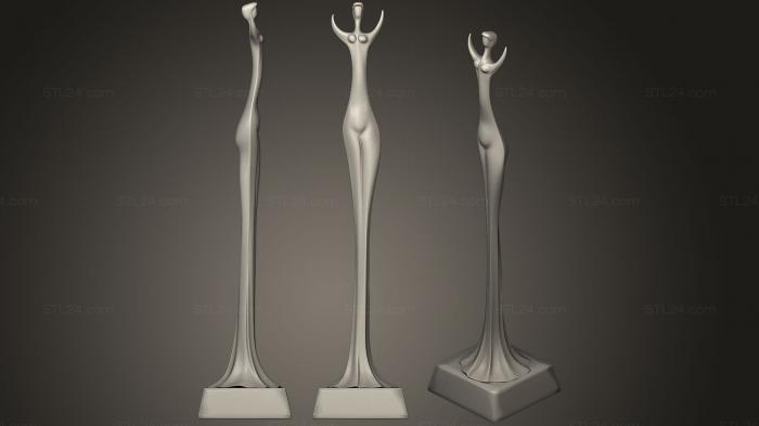 Статуэтки девушки (Скульптура Грейс, STKGL_0368) 3D модель для ЧПУ станка